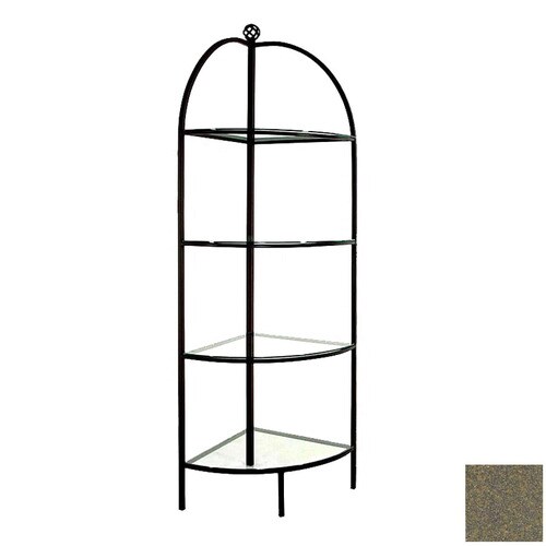 Grace Collection Antique Bronze Metal Bakers Rack in the Dining