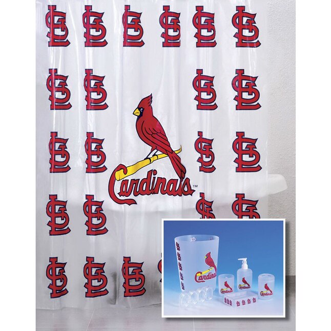 Belle View 77025 St. Louis Cardinals Frosty Plastic 7-Piece Bath Set