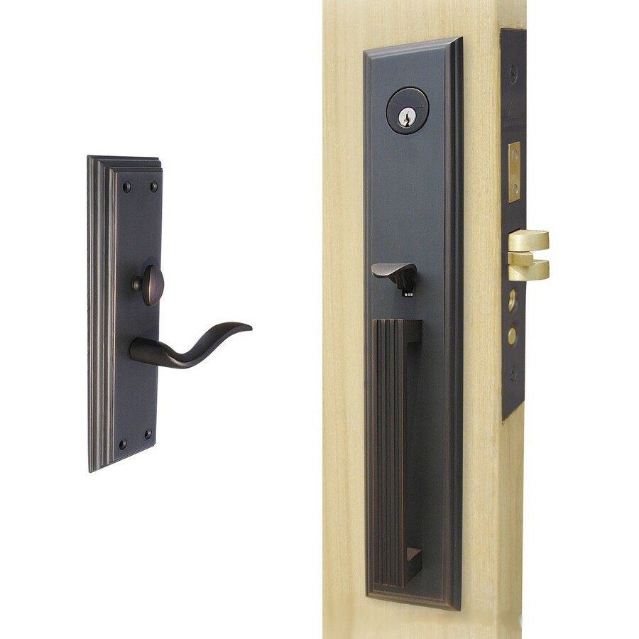 Double Hill Brass Oil Rubbed Bronze Mortise Lock Keyed Entry Door Double Hill Brass Oil Rubbed Bronze Mortise Lock Keyed Entry Door Handleset