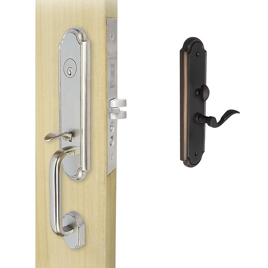 Double Hill Brass Satin Nickel Mortise Lock Keyed Entry Door Double Hill Brass Satin Nickel Mortise Lock Keyed Entry Door Handleset