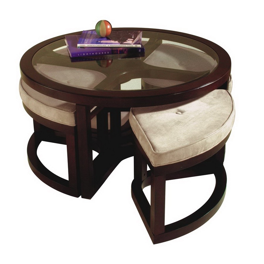 shop magnussen home juniper mink brown round coffee table at lowes shop magnussen home juniper mink brown round coffee table at lowes
