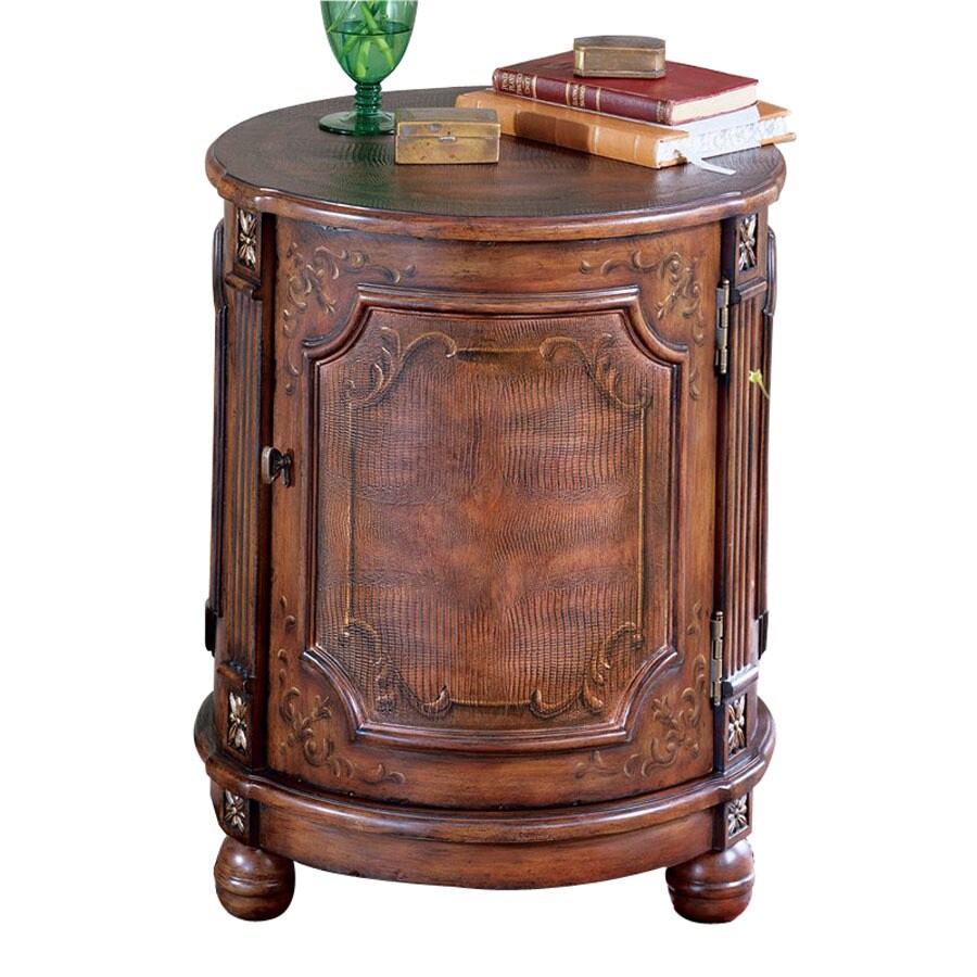 Butler Specialty Alligator Hand Painted Round End Table At