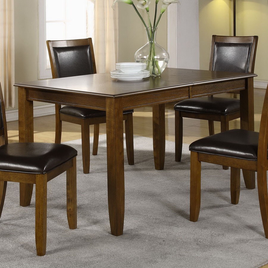 Shop Monarch Specialties Dark Walnut Rectangular Dining Table At Lowes Com   4413827 