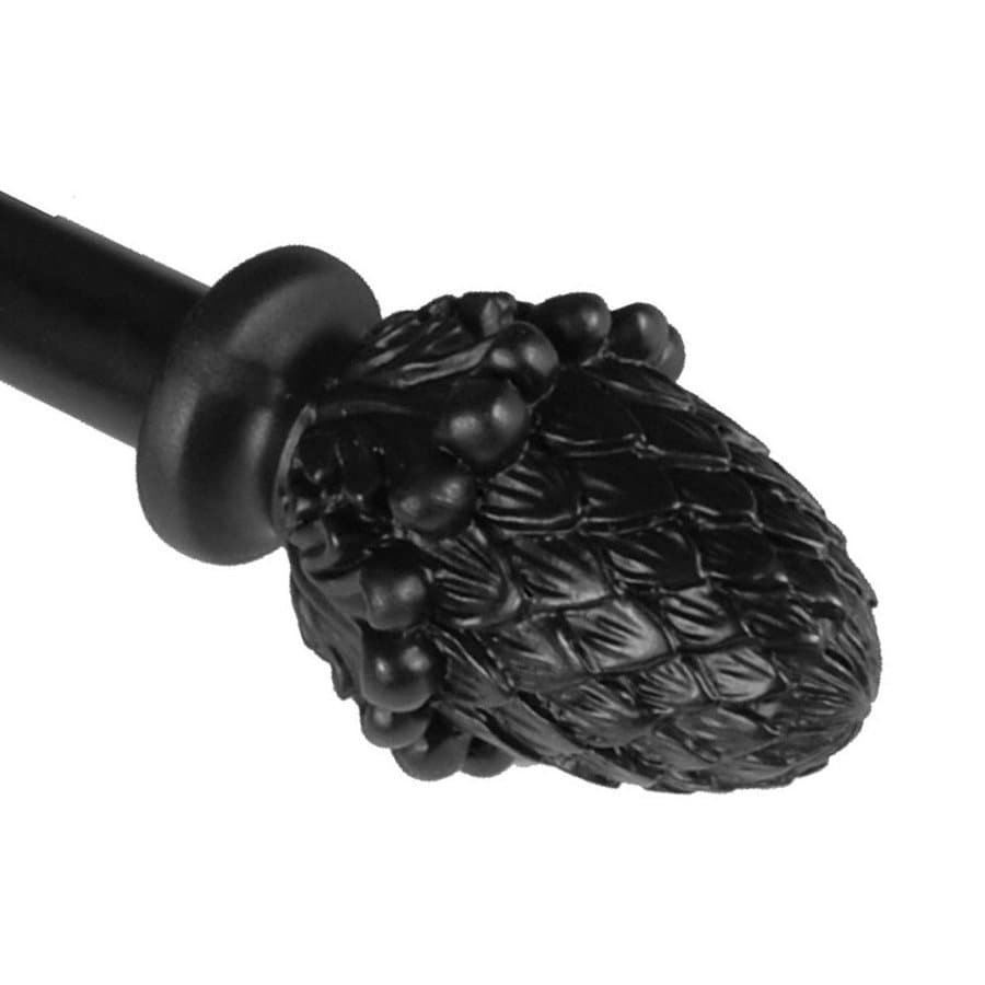 Shop BCL Drapery Pine Cone 28-in to 48-in Black Steel Curtain Rod  interior design ideas, ideas, design, photos, and decoration Pine Cone Curtain Rods 900 x 900