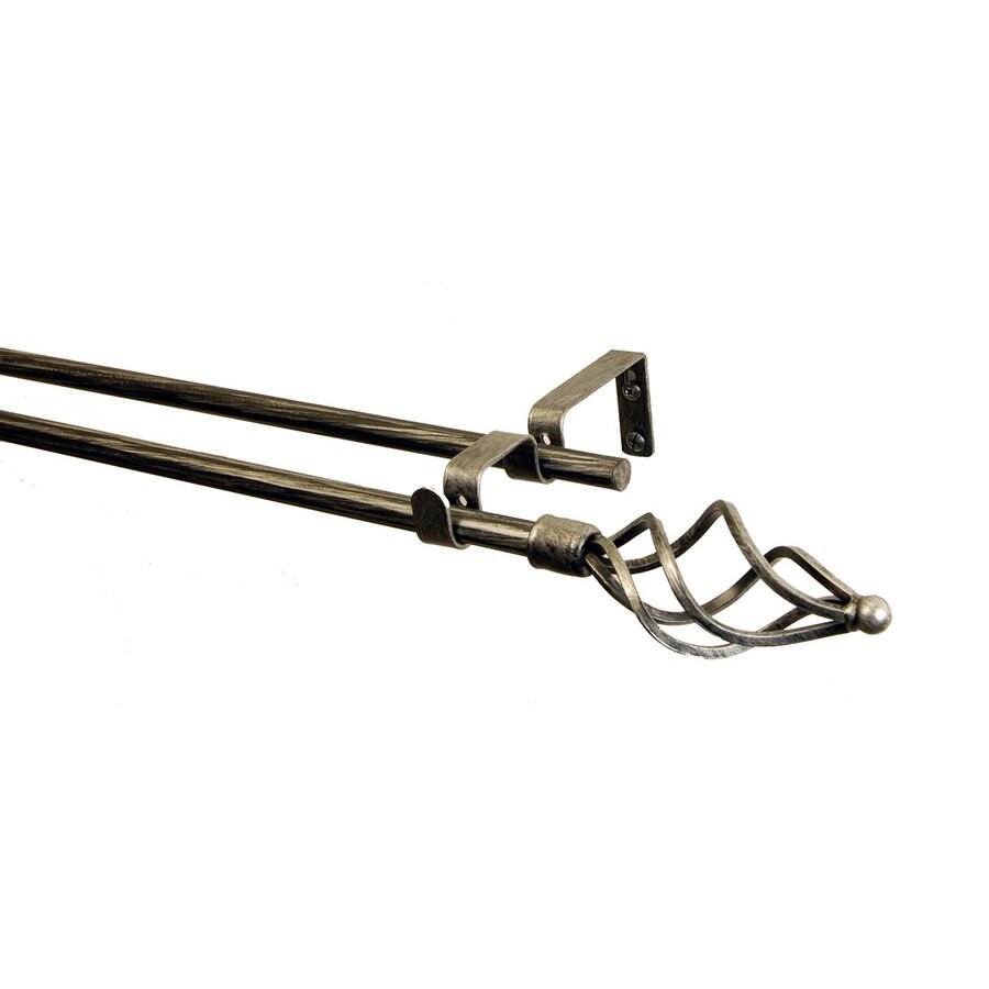 BCL Drapery Classic Wire Twist 48in to 86in Antique Silver Steel