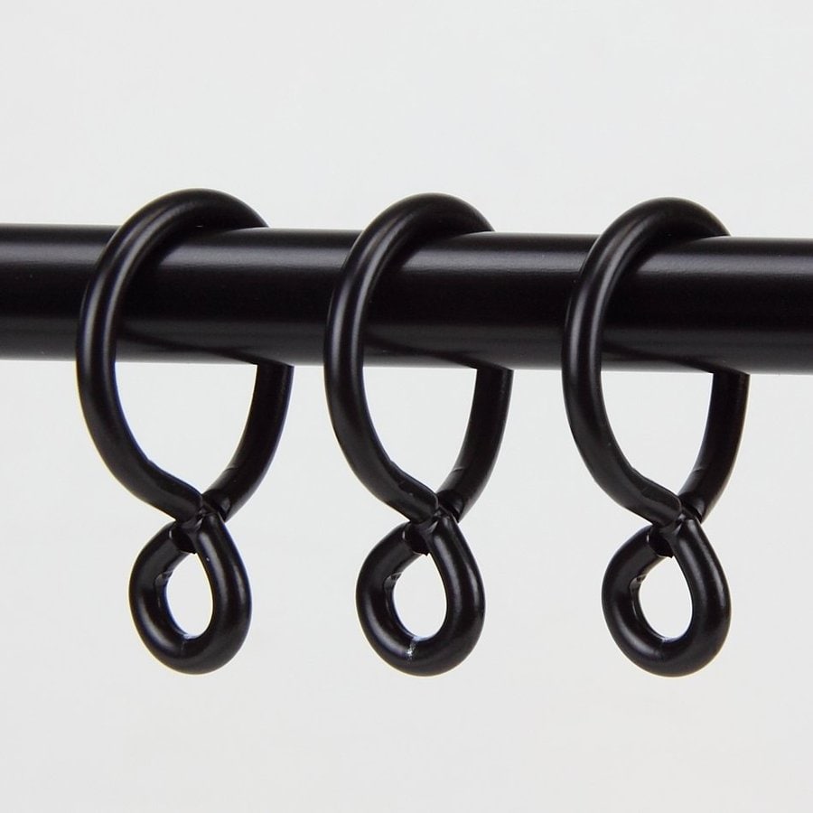 Rod Desyne 1922-12 10-Pack 1-in Black Steel Curtain Rings