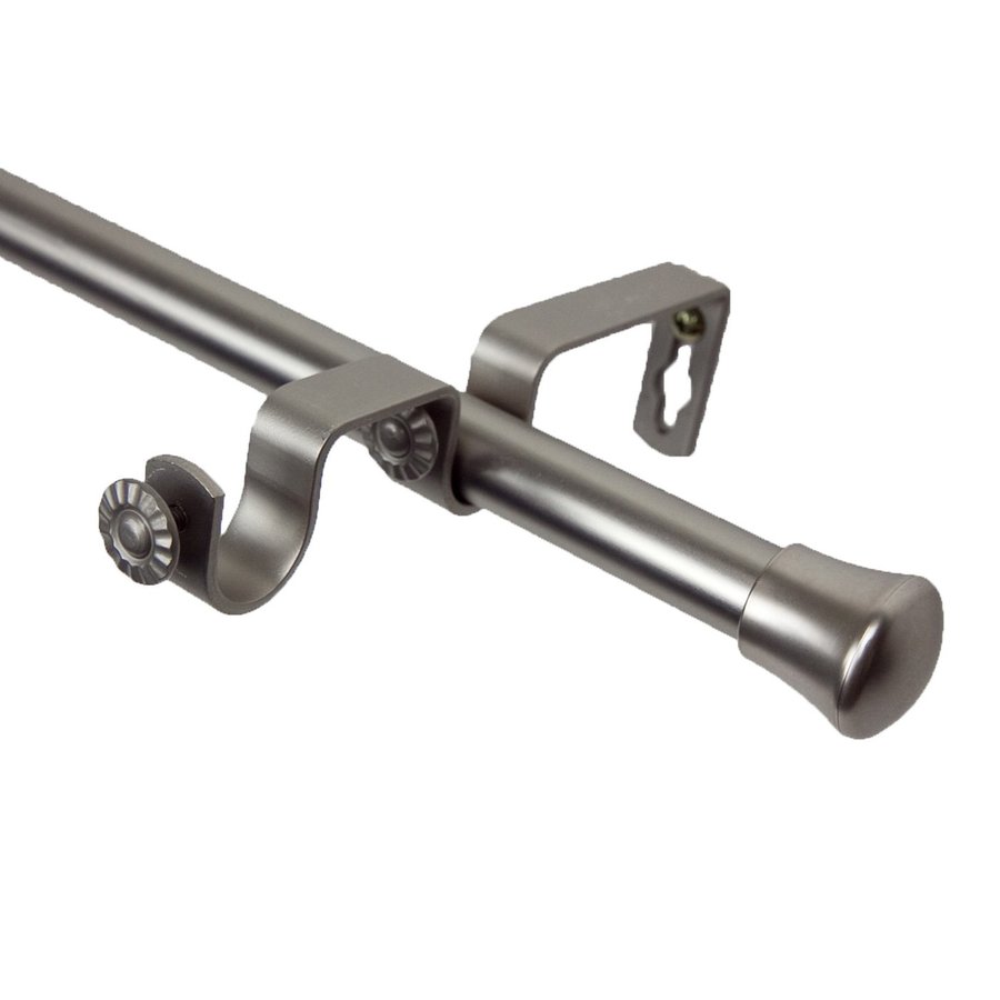 Rod Desyne Modern 28in to 48in Satin Nickel Steel Double Curtain Rod