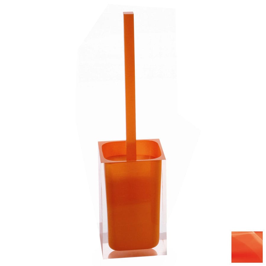 Nameeks Gedy Rainbow Orange Plastic Toilet Brush Holder at