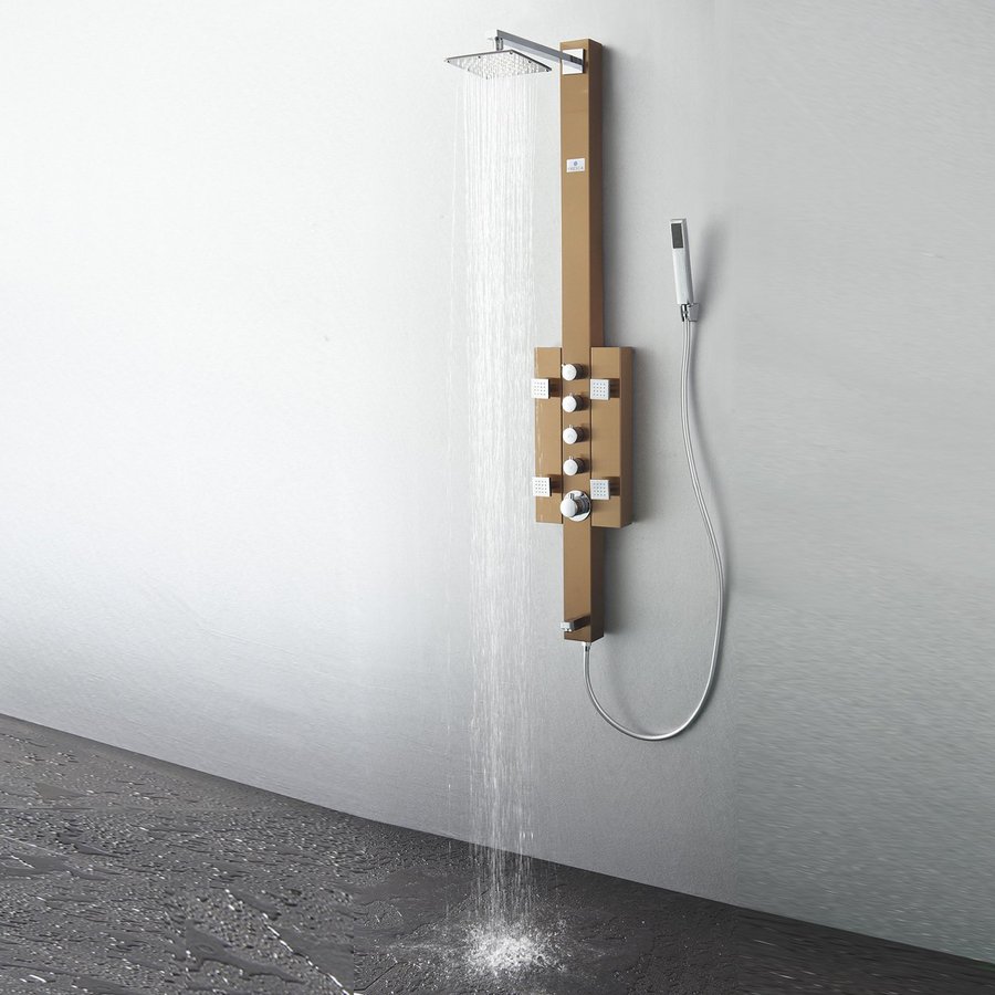 Fresca Lecco Brushed Bronze Shower Panel System at