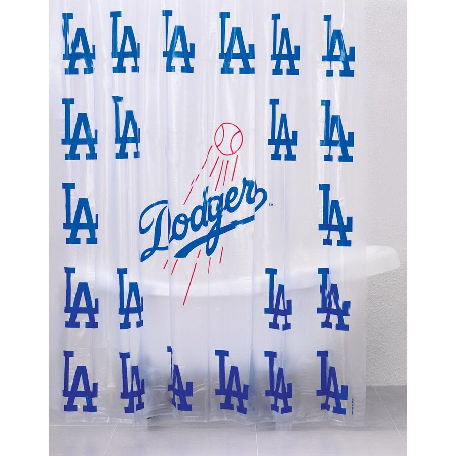 Belle View Vinyl Los Angeles Dodgers Patterned Shower Curtain At Belle View Vinyl Los Angeles Dodgers Patterned Shower Curtain