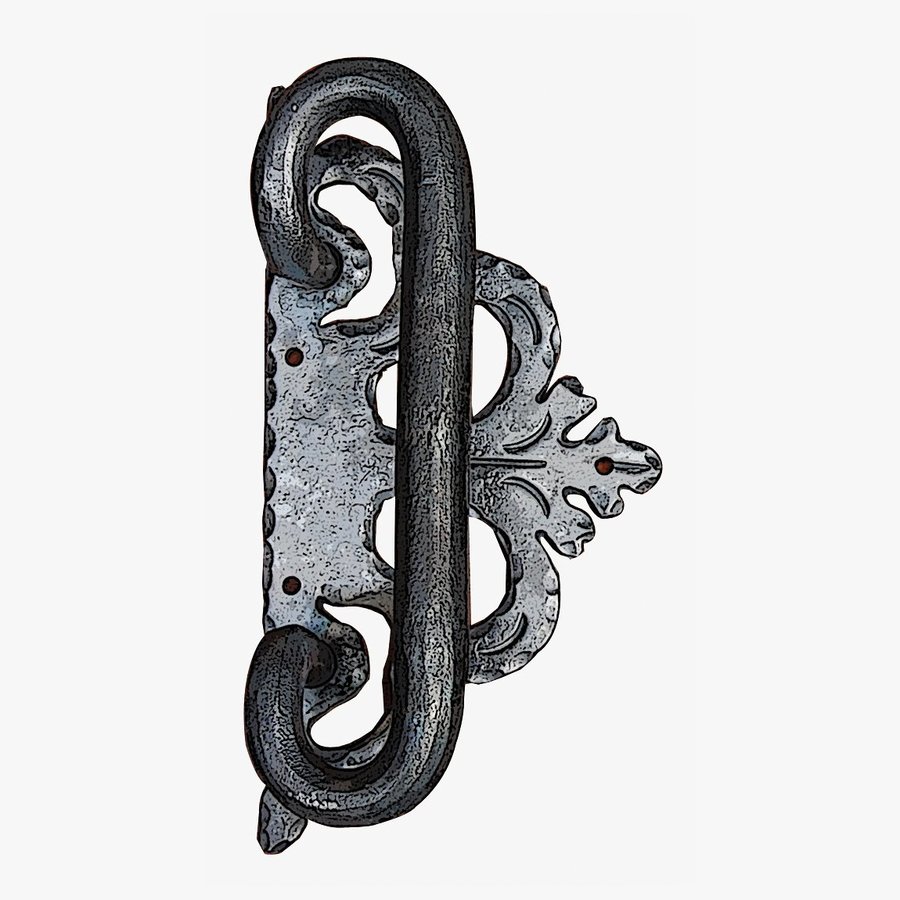 Artesano Iron Works 31/2in Center to Center Natural Iron Novelty