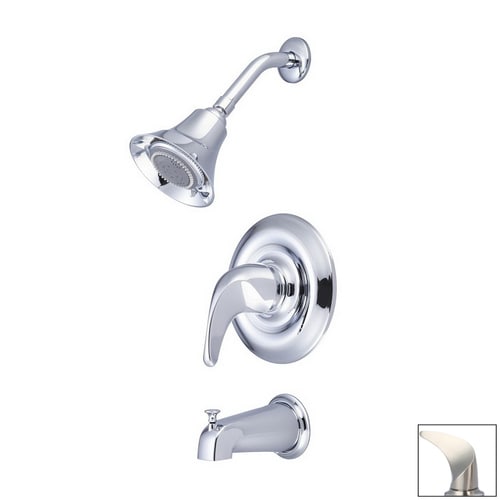 Pioneer Industries Cabrillo Brushed Nickel 1-Handle Bathtub and Shower ...