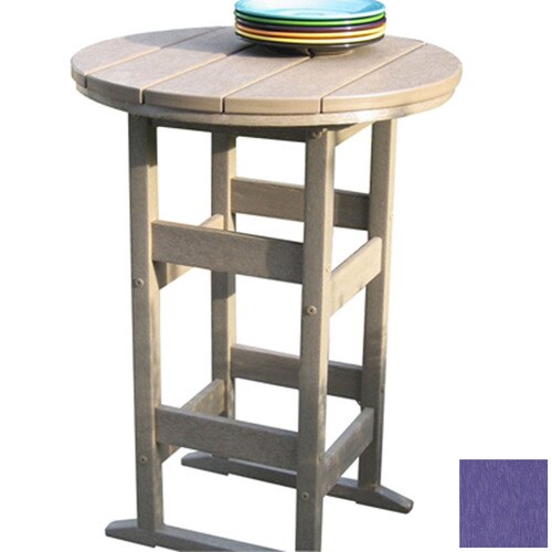 Siesta Furniture Bistro 26in Purple Plastic Round Patio Bistro Table