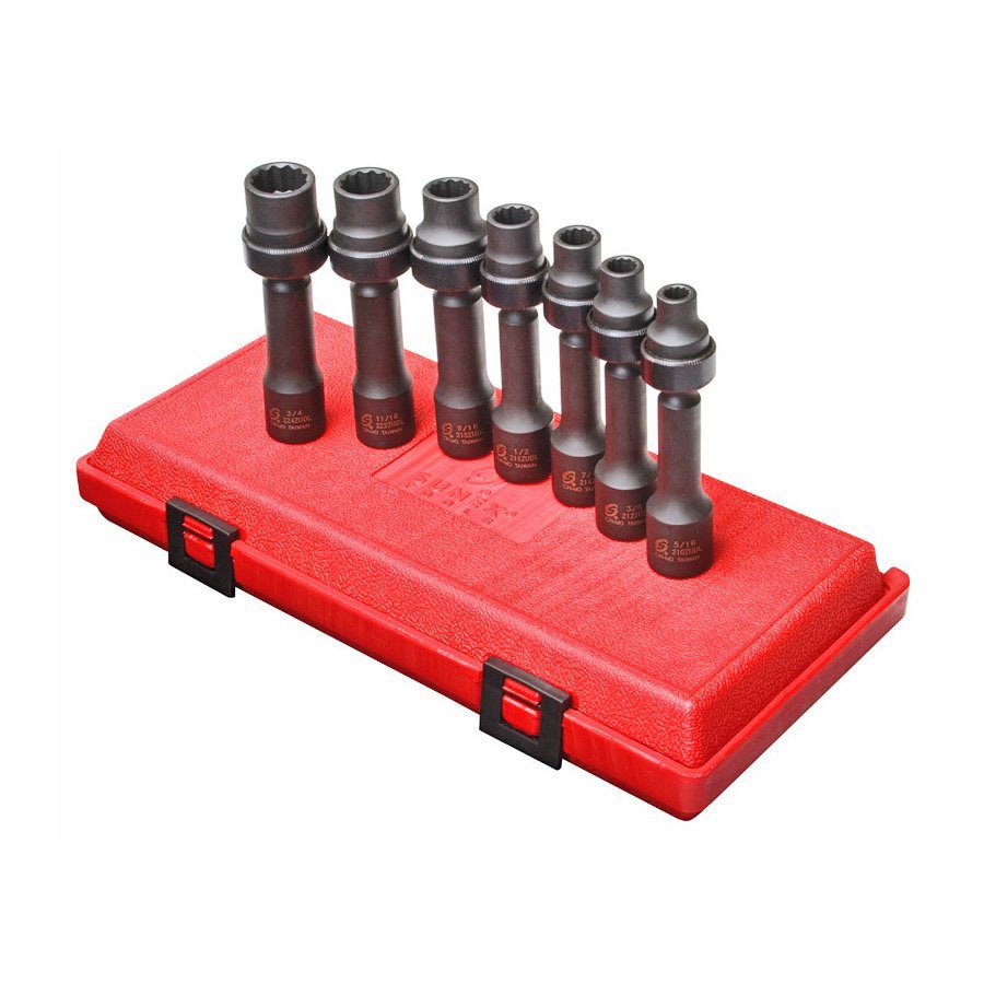 Sunex Tools 7-Piece Standard (SAE) 1/2-in Drive Intermediate 12-point ...