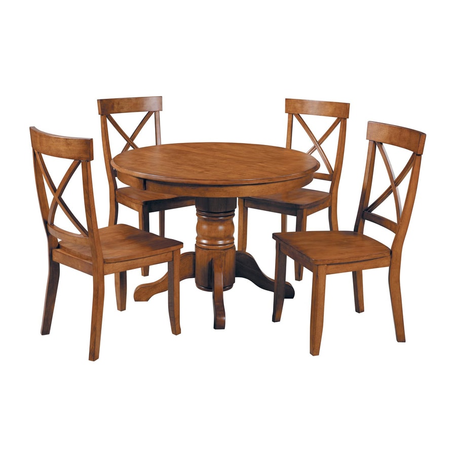 Shop Home Styles Cottage Oak 5 Piece Dining Set With Round Dining