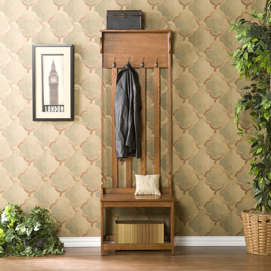 Boston Loft Furnishings Miller Mission Shaker Oak Hall Tree Boston Loft Furnishings Miller Mission Shaker Oak Hall Tree Bench