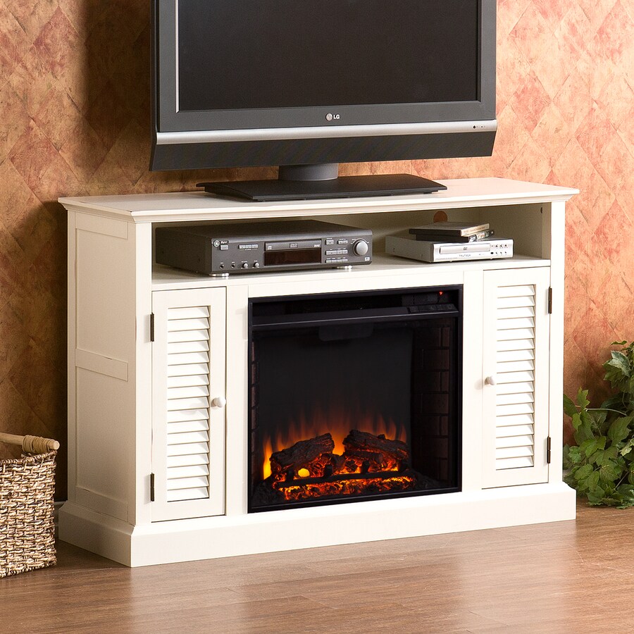 Boston Loft Furnishings 48 In W Antique White Wood And Wood Veneer