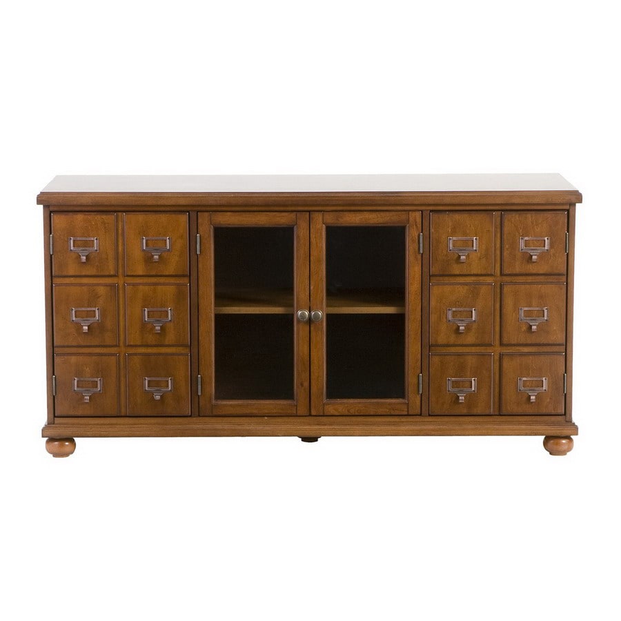 Southern Enterprises Apothecary Brown Mahogany Television Stand in the TV Stands department at