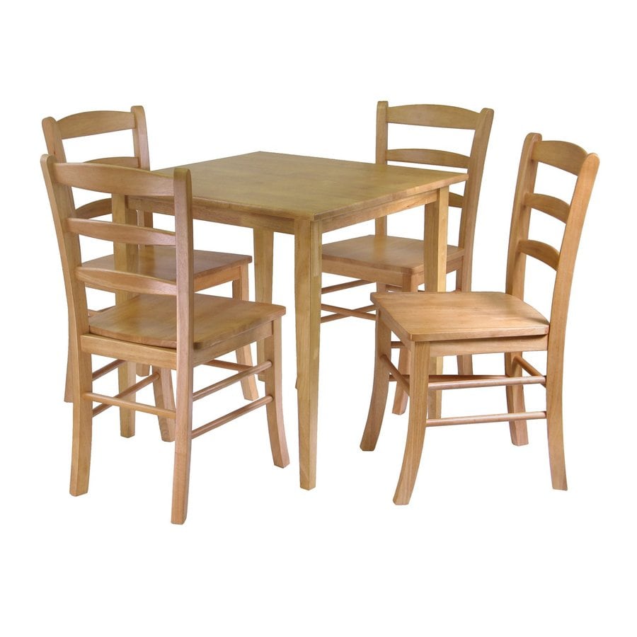 Winsome Wood Groveland Light Oak Dining Set with Square Dining Table in ...