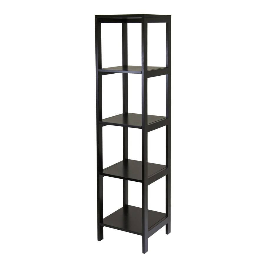 Winsome Wood Hailey Dark Espresso Composite 4 Shelf Bookcase At Winsome Wood Hailey Dark Espresso Composite 4 Shelf Bookcase