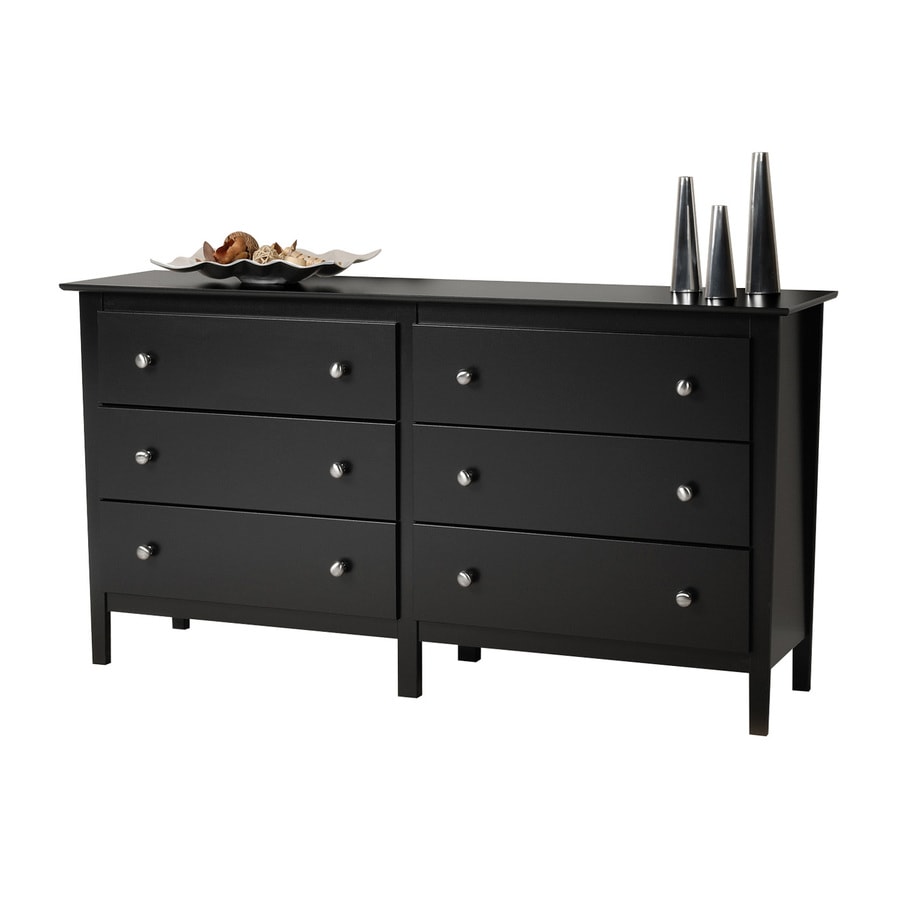 Prepac Furniture Berkshire Black 6 Drawer Dresser At Lowes Com