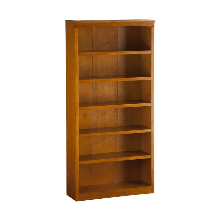 Atlantic Furniture Caramel Latte Wood 6-Shelf Bookcase at 