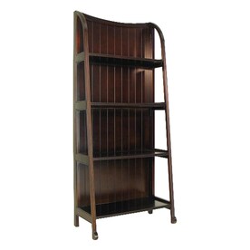 Bookcases At Lowes Wayborn Furniture Brown Wood 5 Shelf Ladder Bookcase