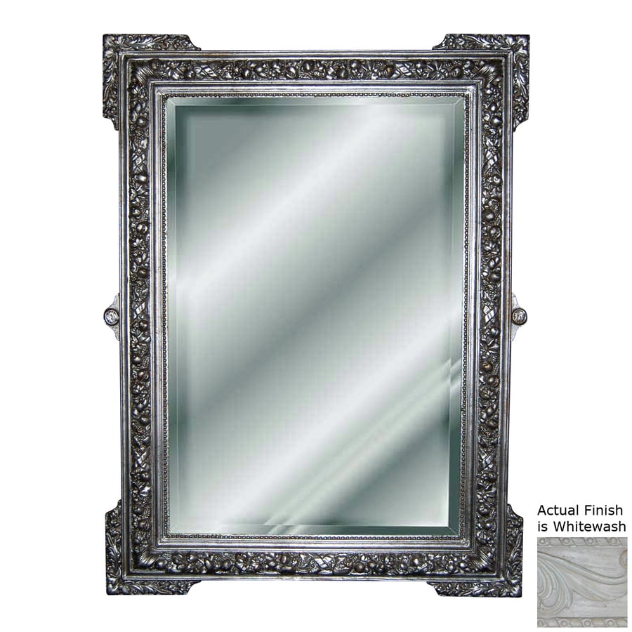 Hickory Manor House Fruit Motif Whitewash Beveled Wall Mirror Hickory Manor House Fruit Motif Whitewash Beveled Wall Mirror