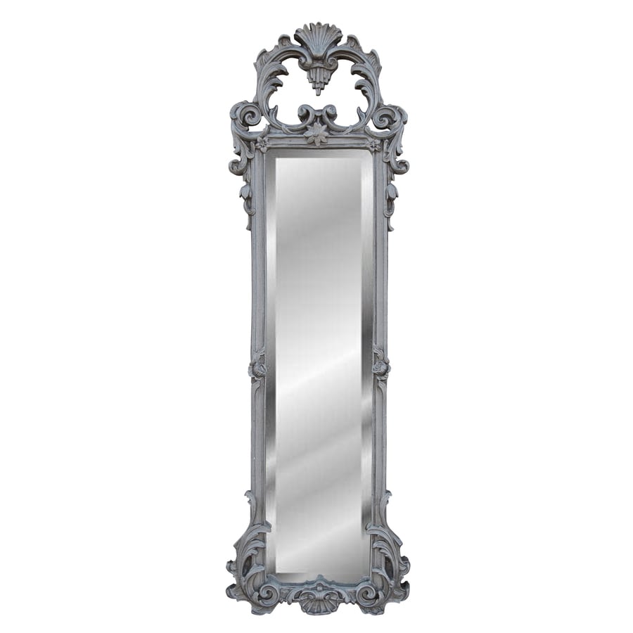 Hickory Manor House Ornate Strip Gilt Silver Beveled Rectangle Hickory Manor House Ornate Strip Gilt Silver Beveled Rectangle Wall Mirror