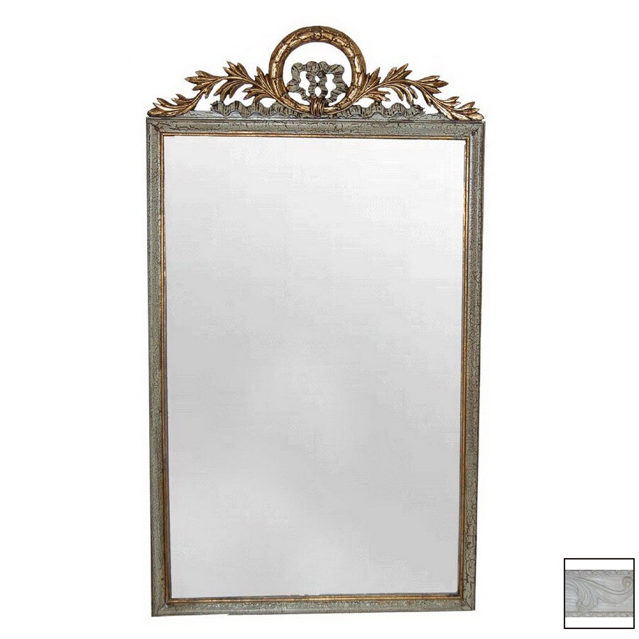 Hickory Manor House 24 In X 42 Whitewash Rectangle Framed Hickory Manor House 24 In X 42 Whitewash Rectangle Framed Wall Mirror