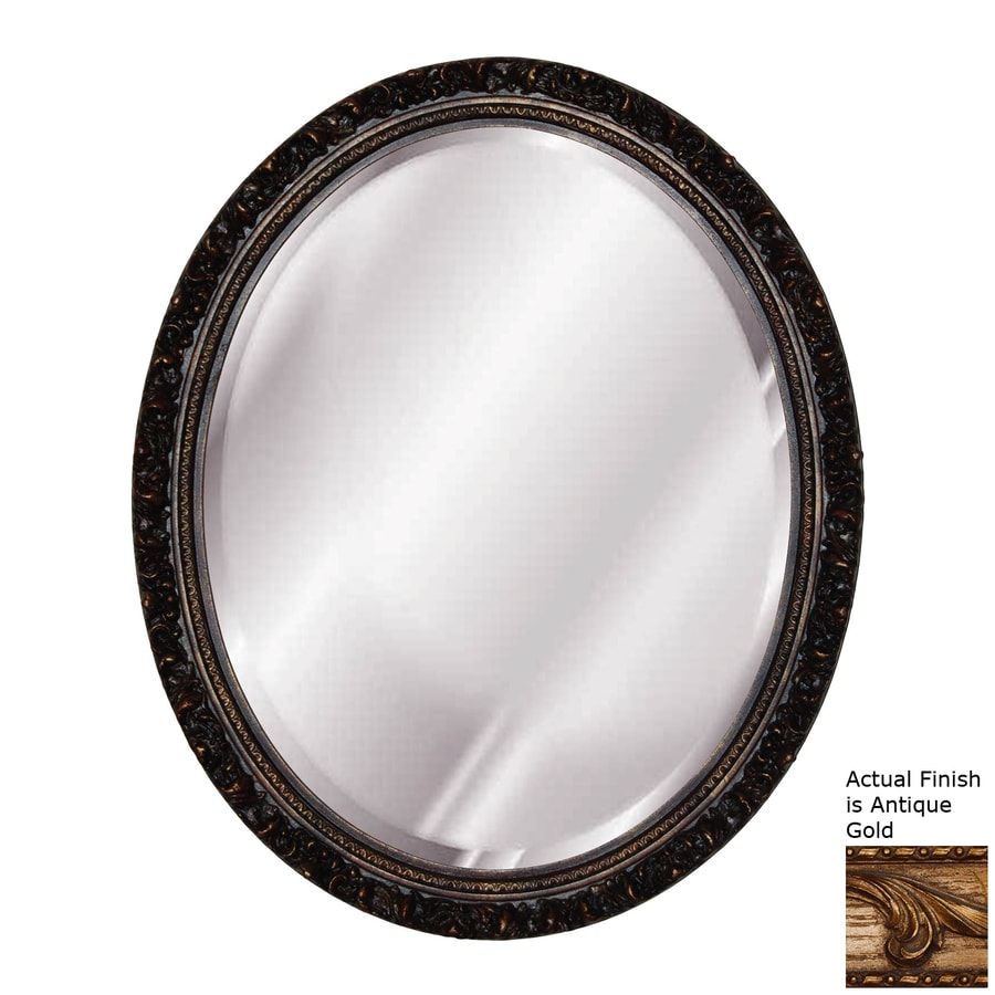 Hickory Manor House Baroque Antique Gold Beveled Oval Wall Hickory Manor House Baroque Antique Gold Beveled Oval Wall Mirror