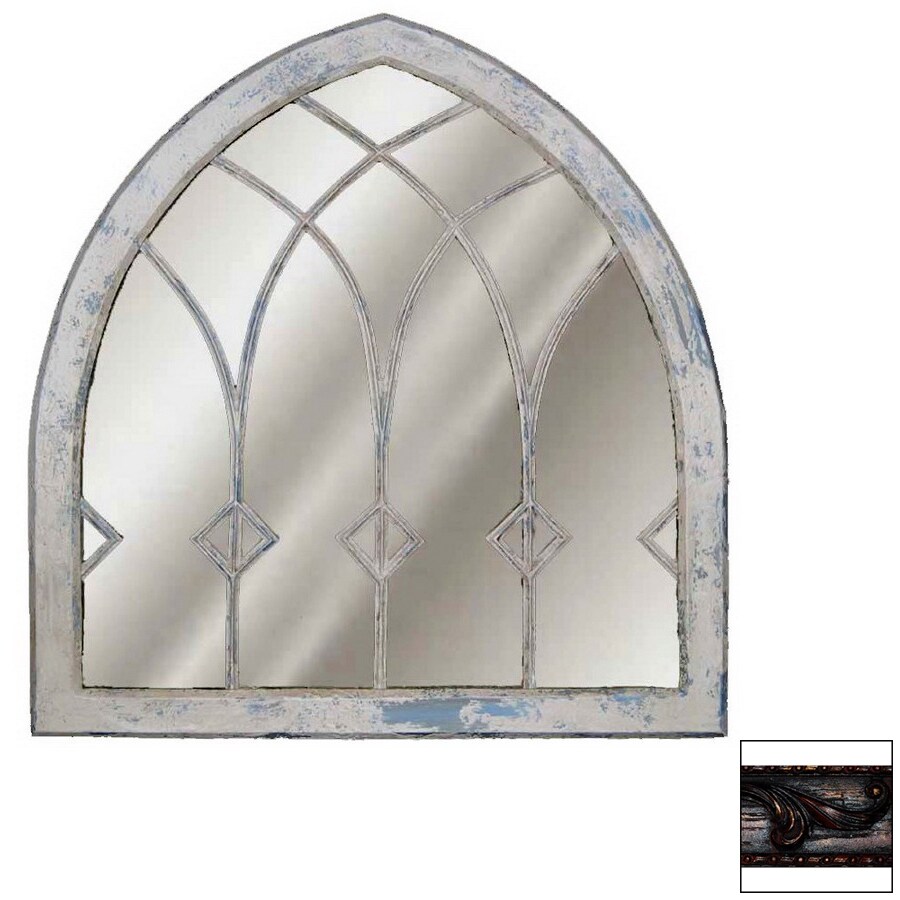 Hickory Manor House 27 75 In X 28 Napoleon Arch Framed Hickory Manor House 27 75 In X 28 Napoleon Arch Framed Wall Mirror