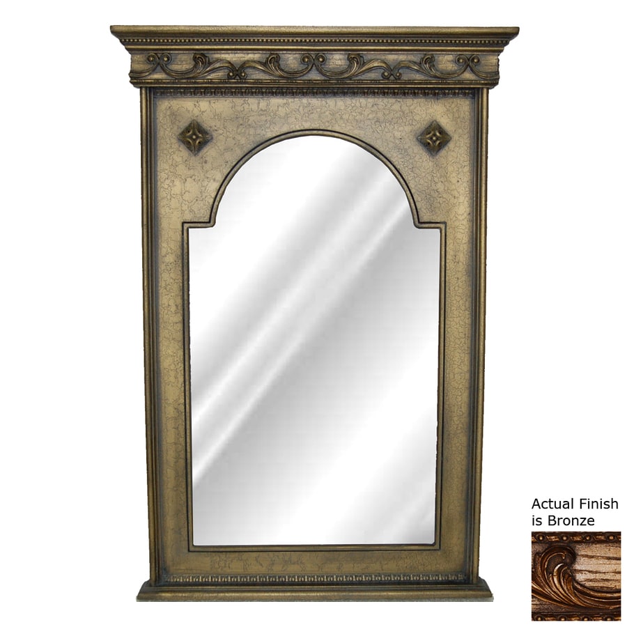 Hickory Manor House Crested Bronze Polished Arch Wall Mirror