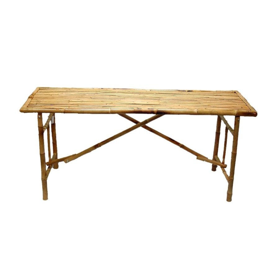 Shop Bamboo 54 63-in x 20-in Rectangle Wood Folding Table 