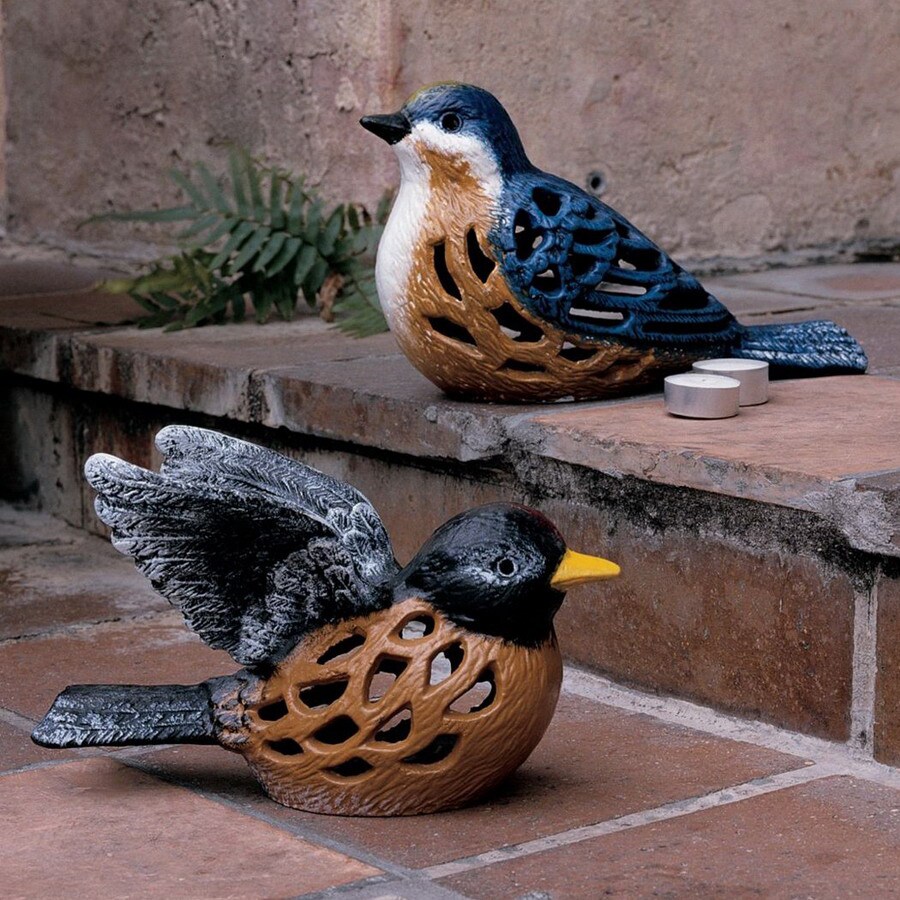 Design Toscano Hand Painted Solid Cast Iron Candle Holder at