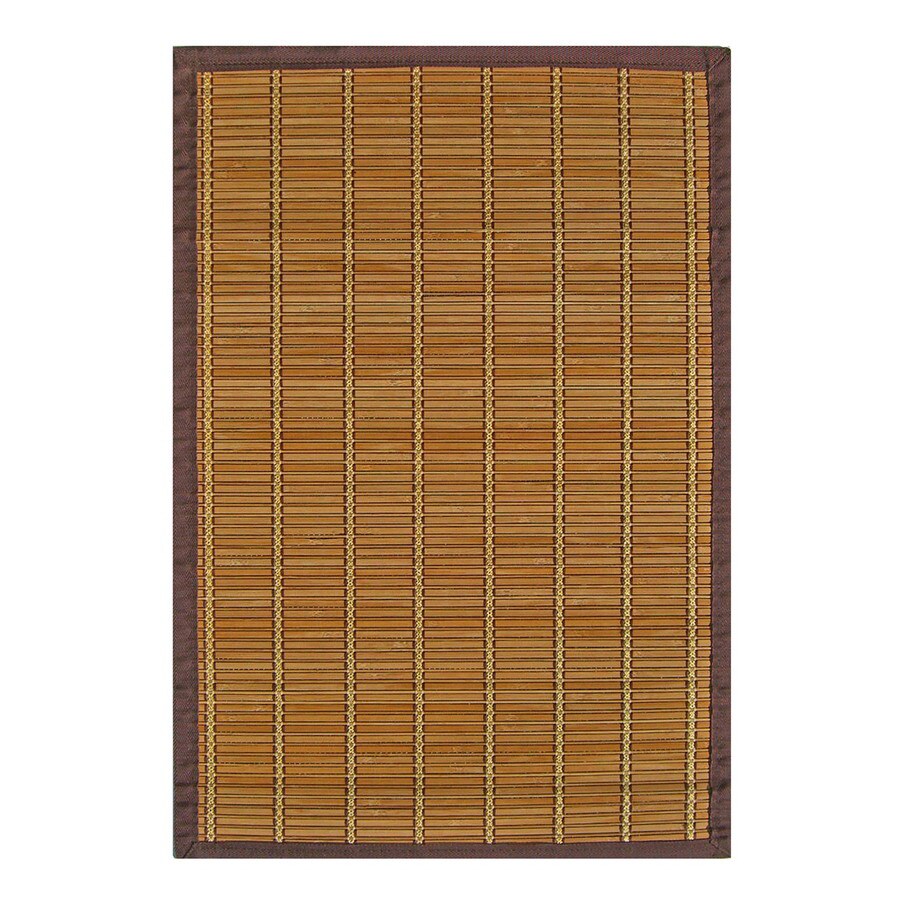 Anji Mountain Bamboo Rugs 72-in x 108-in Rectangular Multicolor Border ...