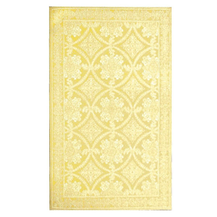 The Rug Market 31074E Romantic Lace 8 X 10 (ft) Wool Yellow Floral Area Rug