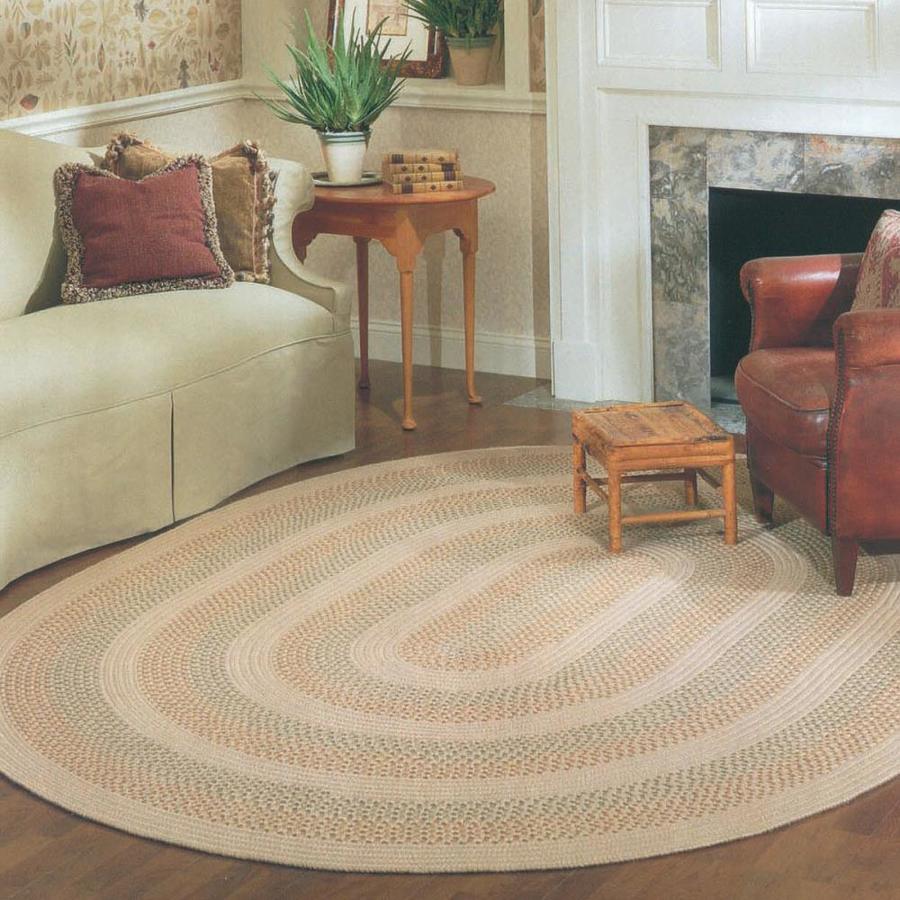 Colonial Mills Georgetown 5 X 8 (ft) Braided Beige Oval Braided Area ...
