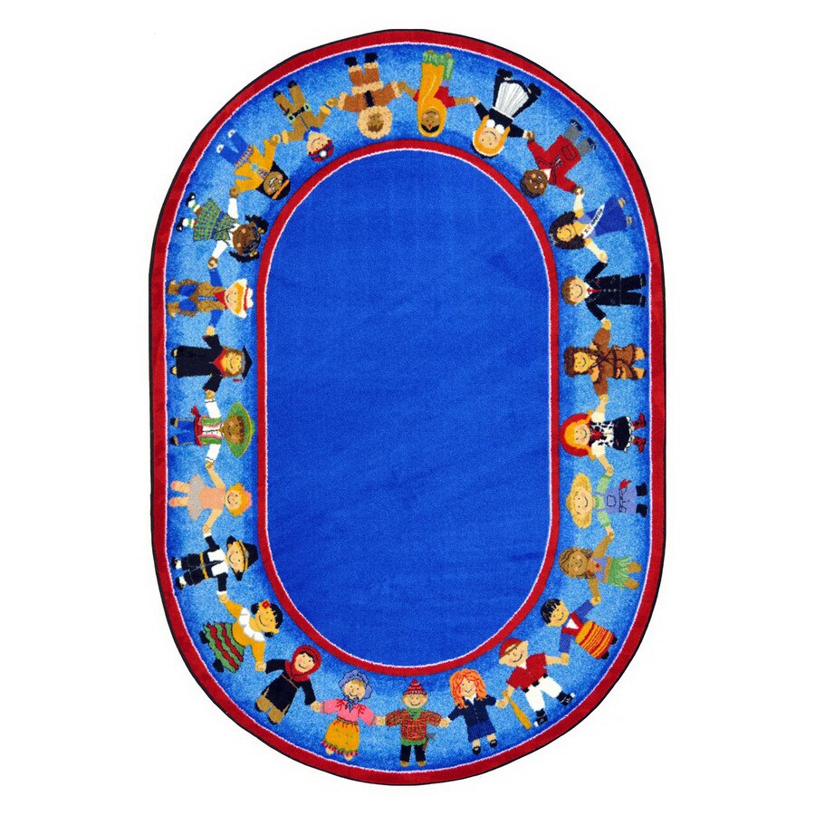 Joy Carpets Children Of Many Cultures Blue Indoor Kids Area Rug Joy Carpets Children Of Many Cultures Blue Indoor Kids Area Rug Common 5 X