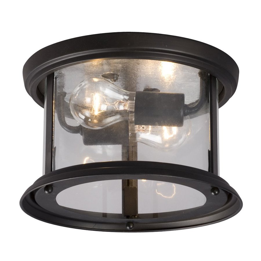 Galaxy Huntington 10-in Oil-rubbed Bronze Flush Mount Light At Lowes.com