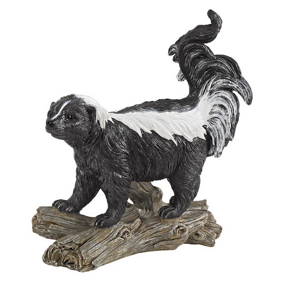 Design Toscano QL57091 Rectangular Stinky the Striped Skunk Statue