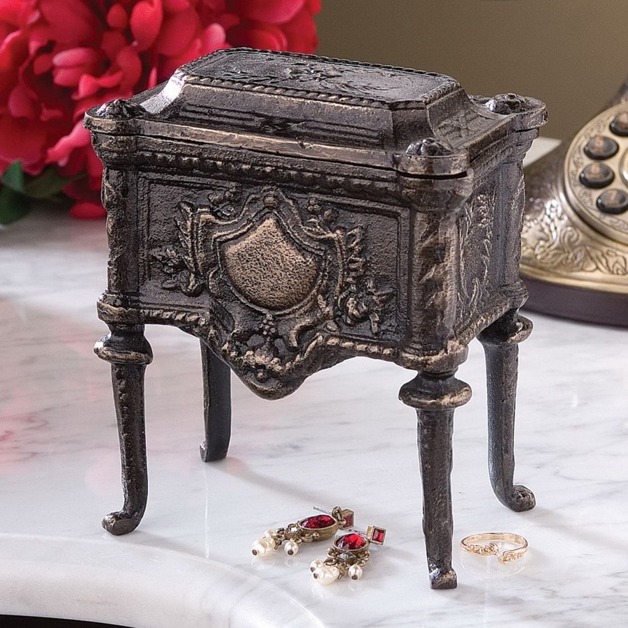 Design Toscano SP20006 Rectangular Cast Iron French Empire Authentic Foundry Box