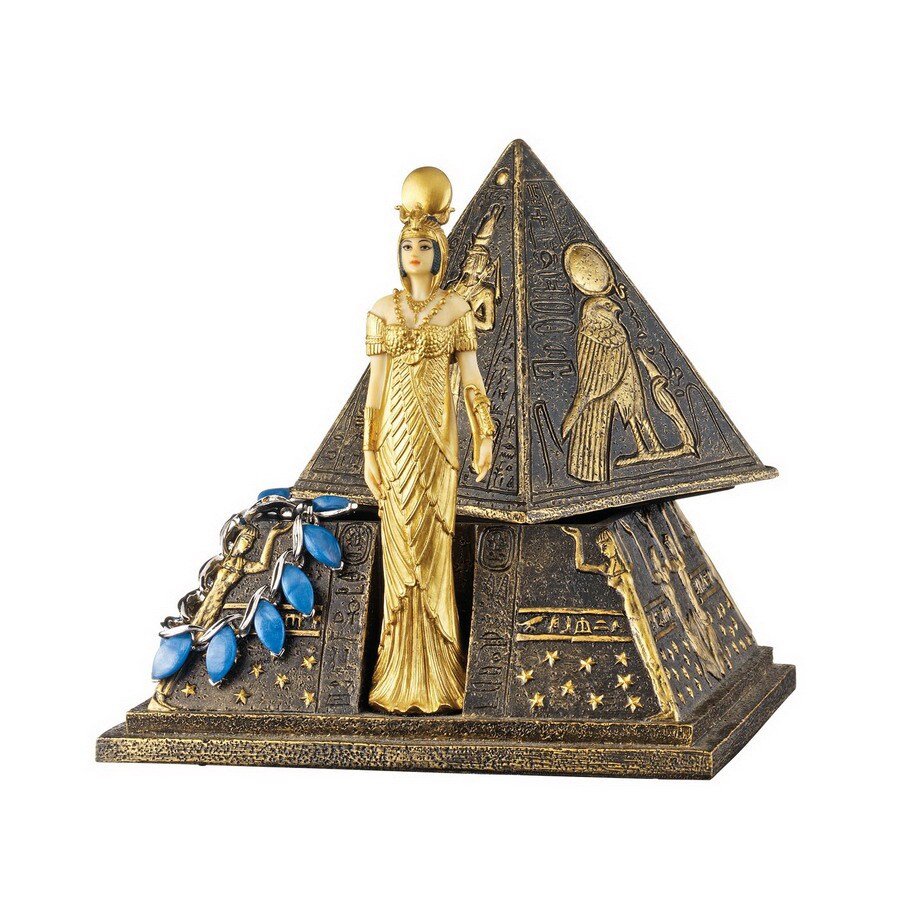 Design Toscano WU74577 Square Egyptian Goddess Isis Pyramid Treasure Box