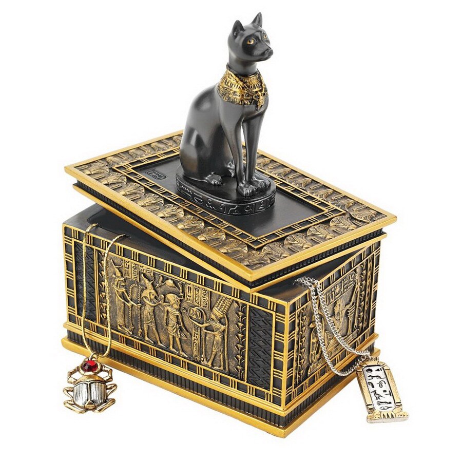 Design Toscano WU974309 Rectangular Royal Bastet Egyptian Box
