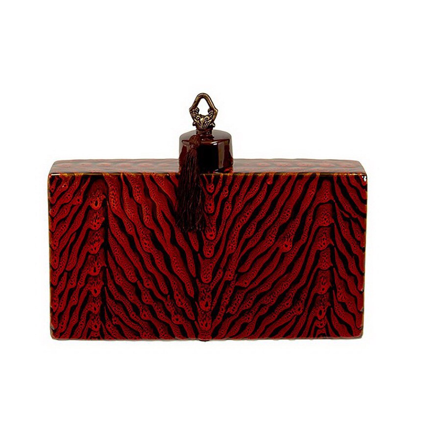 Urban Trends 10111 Rectangular Ceramic Container Decorative Box