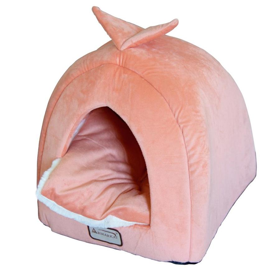 Armarkat Orange/Ivory Soft Plush and Soft Velvet Cat Bed in the Pet ...