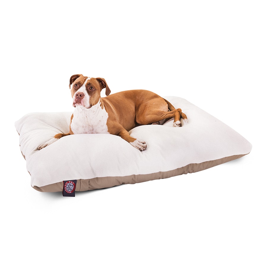 majestic-pets-khaki-faux-sheepskin-and-poly-cotton-rectangular-dog-bed-in-the-pet-beds