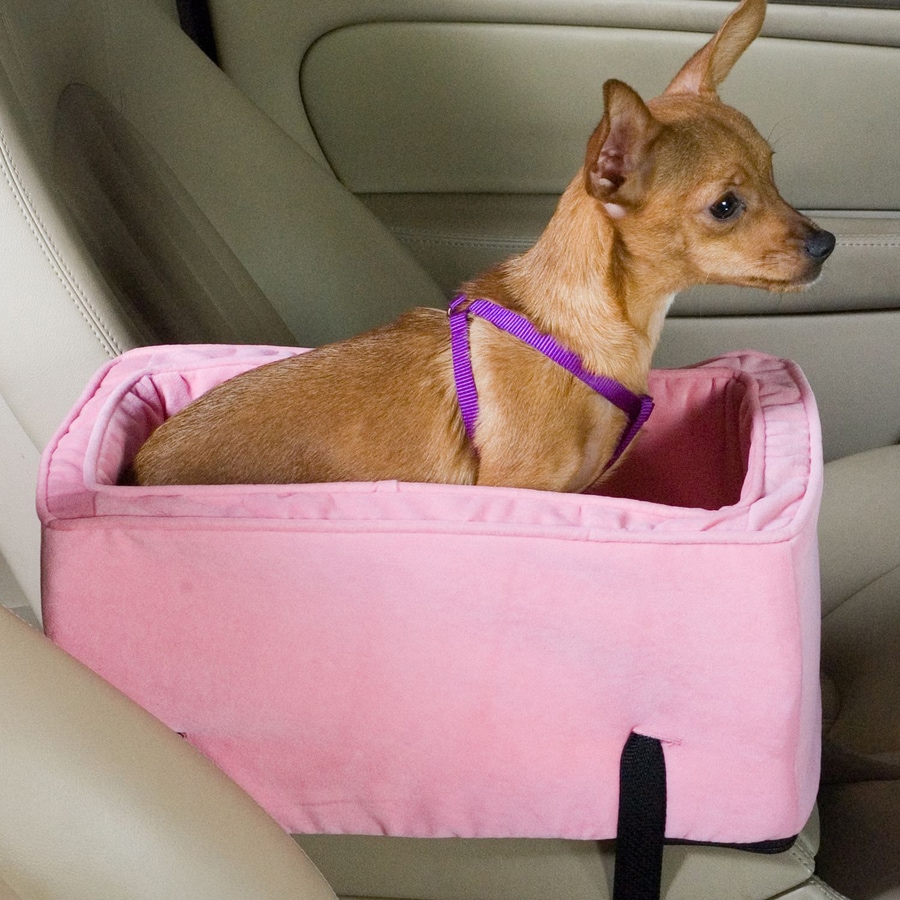 Snoozer 19-in Pink Fabric Dog Car Seat Booster in the Pet Car Seats ...