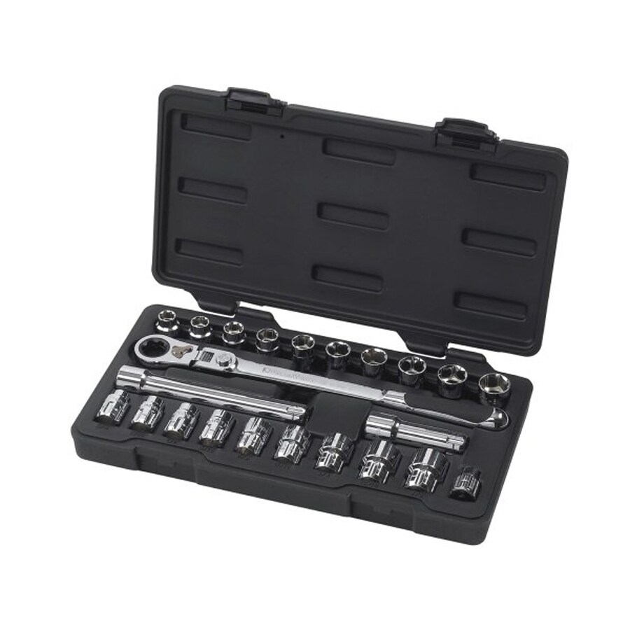 KD Tools 23Piece Standard (SAE) and Metric Polished Chrome Mechanic's Tool Set at