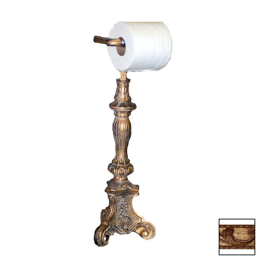 Hickory Manor House Gold Leaf Freestanding Countertop Spring Hickory Manor House Gold Leaf Freestanding Countertop Spring Loaded Toilet Paper Holder